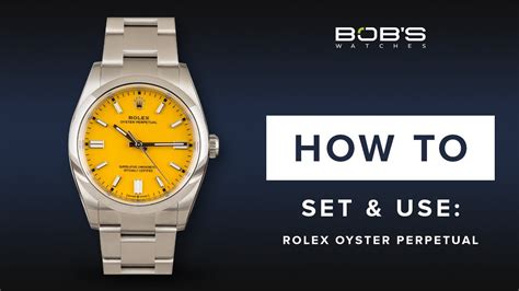 how to change time on rolex oyster perpetual|Rolex watch setting instructions.